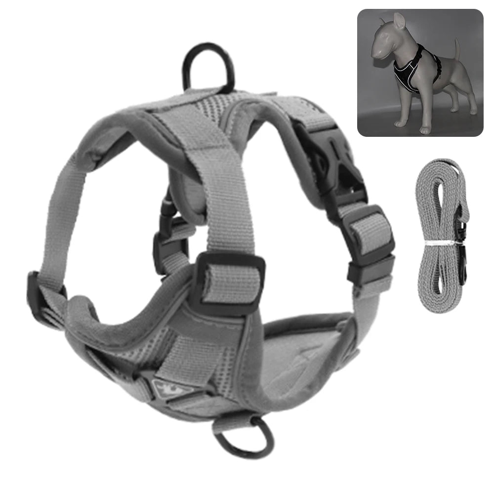 Fashion Reflective Cat Harness and Leash Sets Breathable Mesh Pet Harnesses for Small Dogs Cats Kitten Accessories collier chat