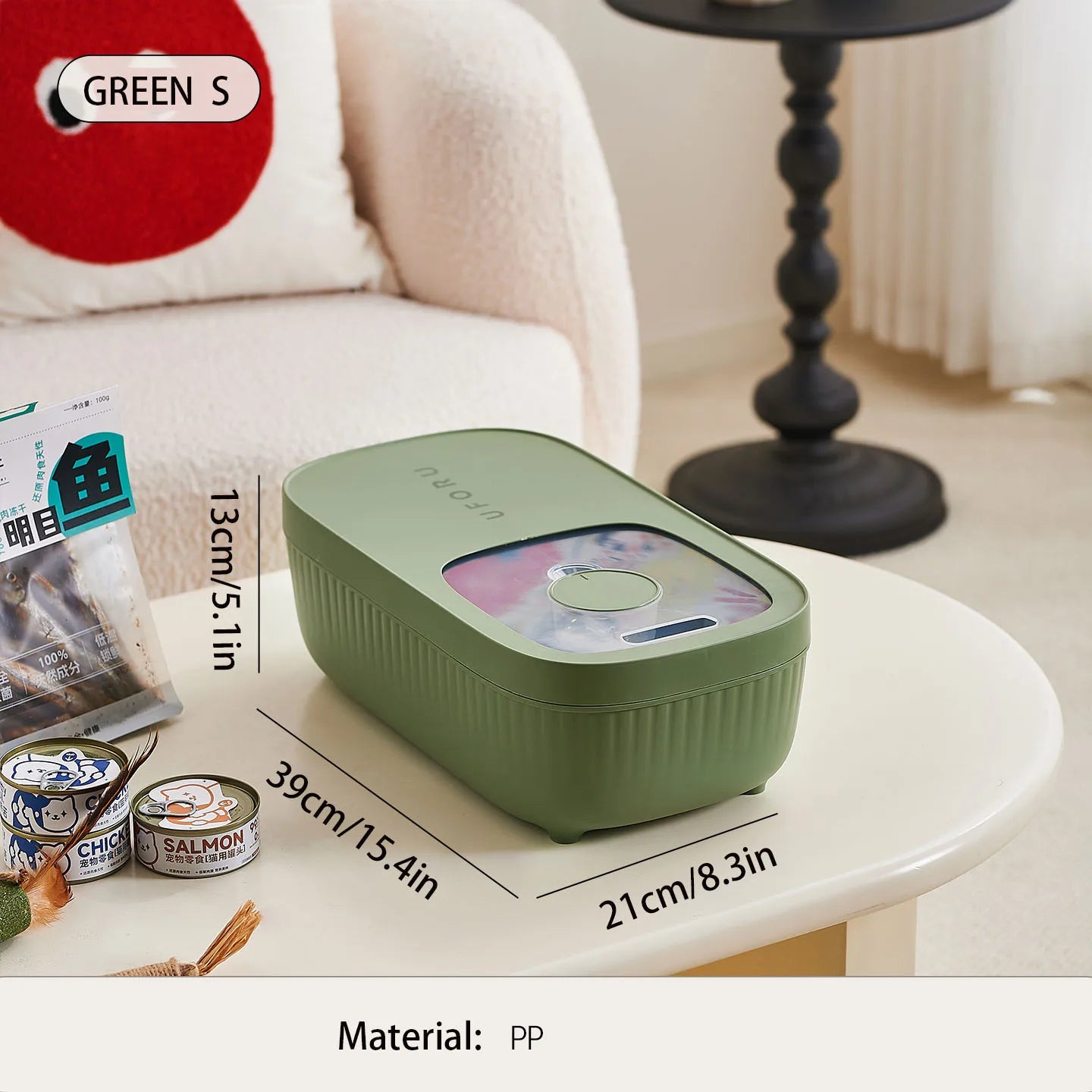 Dog Food Storage Container, Multi-purpose Organiser, Large-capacity Dog Treat Organiser, Convenient Push-Pull Design