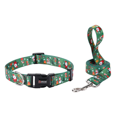 Printed Christmas Dog Collar Pet Collars Adjustable Dog Collars Strong and Durable for Medium Large Dog Collars Pet Accessories