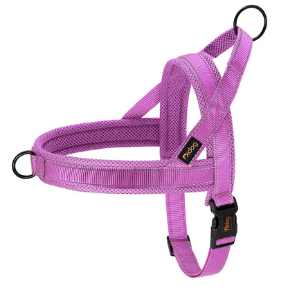 reflective no pull dog harness for small to large dogs, pink adjustable nylon vest, escape proof and breathable