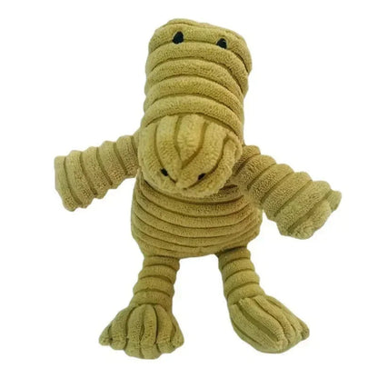 Plush squeaky dog toy crocodile corduroy fleece bite resistant toy for small and large dogs training