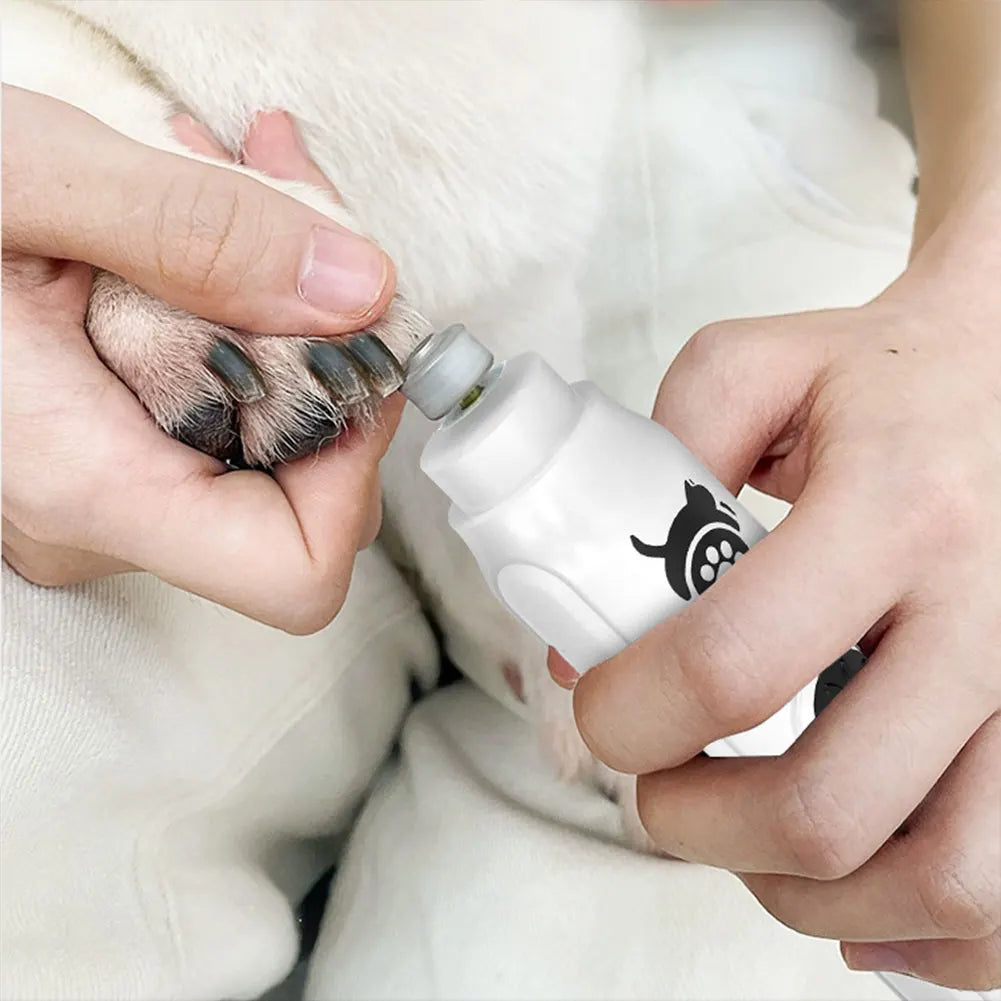 electric dog nail grinder for safe 3-speed pet nail trimming, low vibration USB-C rechargeable nail file for cats and dogs
