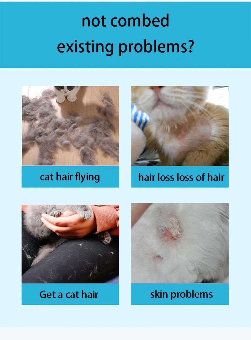 double sided pet deshedding brush for cats and dogs, reduces shedding, prevents matting, removes loose hair and undercoat