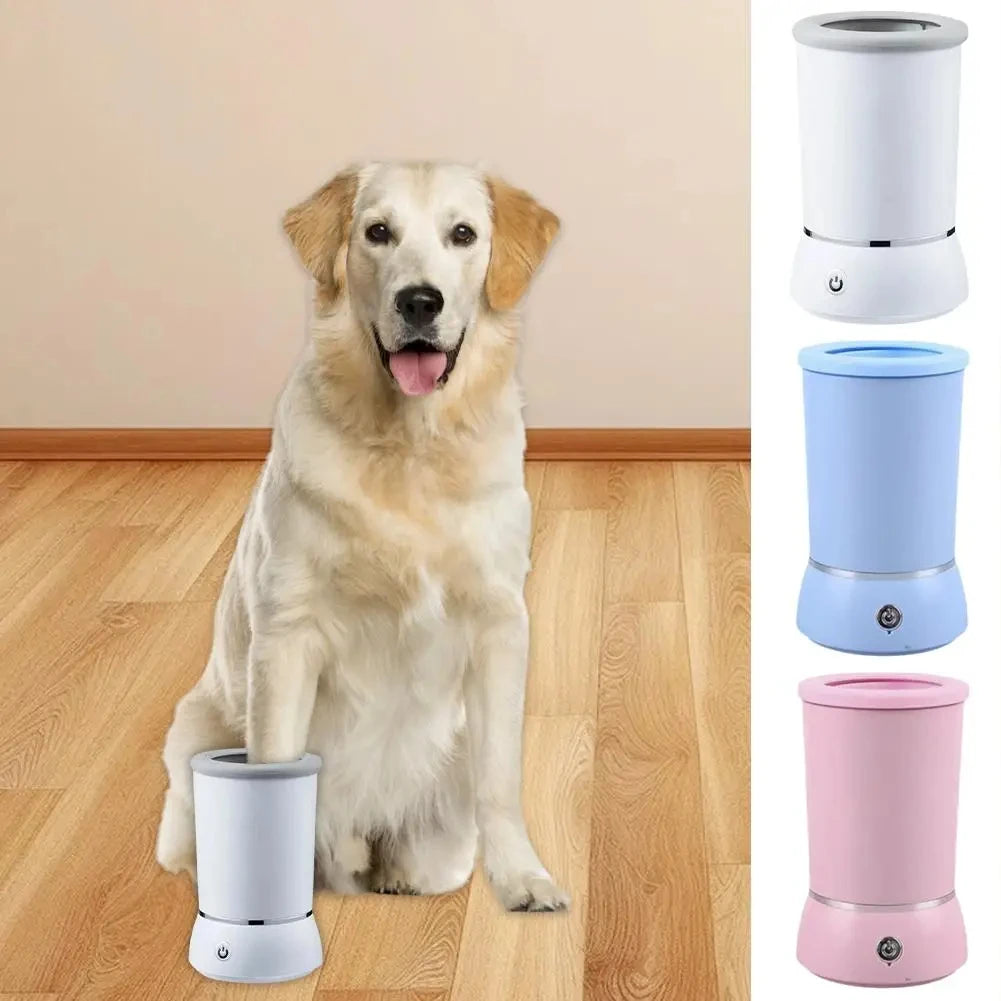 Automatic pet paw cleaner for dogs, USB-powered low-noise foot washing cup for fast paw cleaning