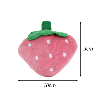Bite Resistant Puppy Dog Cat Chew Toys Plush Squeaky Pet Fruit Toy for Small Medium Dogs Chihuahua Beagle Mascotas Accessories