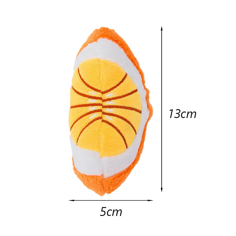 plush squeaky dog chew toy Navel Orange fleece pet fruit toy for small medium dogs, 13cm x 5cm, ships from China Mainland