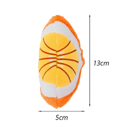 plush squeaky dog chew toy Navel Orange fleece pet fruit toy for small medium dogs, 13cm x 5cm, ships from China Mainland