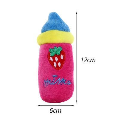 Bite Resistant Puppy Dog Cat Chew Toys Plush Squeaky Pet Fruit Toy for Small Medium Dogs Chihuahua Beagle Mascotas Accessories
