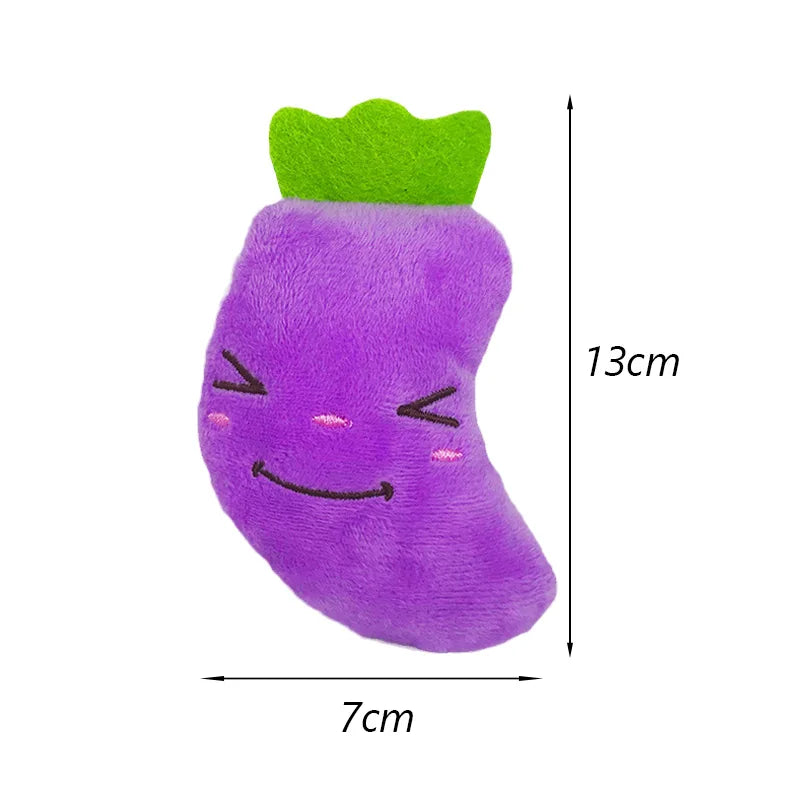 Bite Resistant Puppy Dog Cat Chew Toys Plush Squeaky Pet Fruit Toy for Small Medium Dogs Chihuahua Beagle Mascotas Accessories