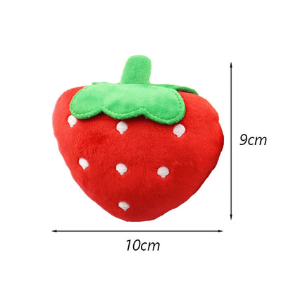 Bite Resistant Puppy Dog Cat Chew Toys Plush Squeaky Pet Fruit Toy for Small Medium Dogs Chihuahua Beagle Mascotas Accessories