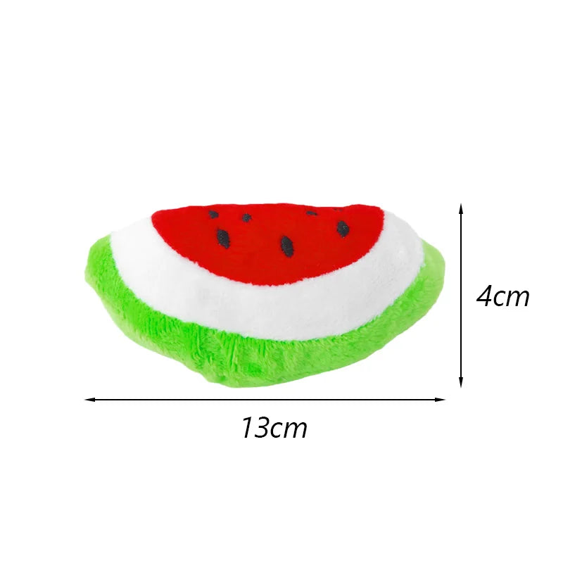 Bite Resistant Puppy Dog Cat Chew Toys Plush Squeaky Pet Fruit Toy for Small Medium Dogs Chihuahua Beagle Mascotas Accessories
