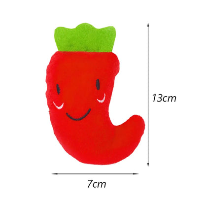 Bite Resistant Puppy Dog Cat Chew Toys Plush Squeaky Pet Fruit Toy for Small Medium Dogs Chihuahua Beagle Mascotas Accessories