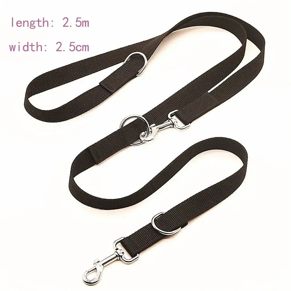 Outdoor Dog Leashes Dog Chain Control Dog Lead Leash Adjustable Training Double Ended 2.5M Police Style Safety Pet Dogs Walking