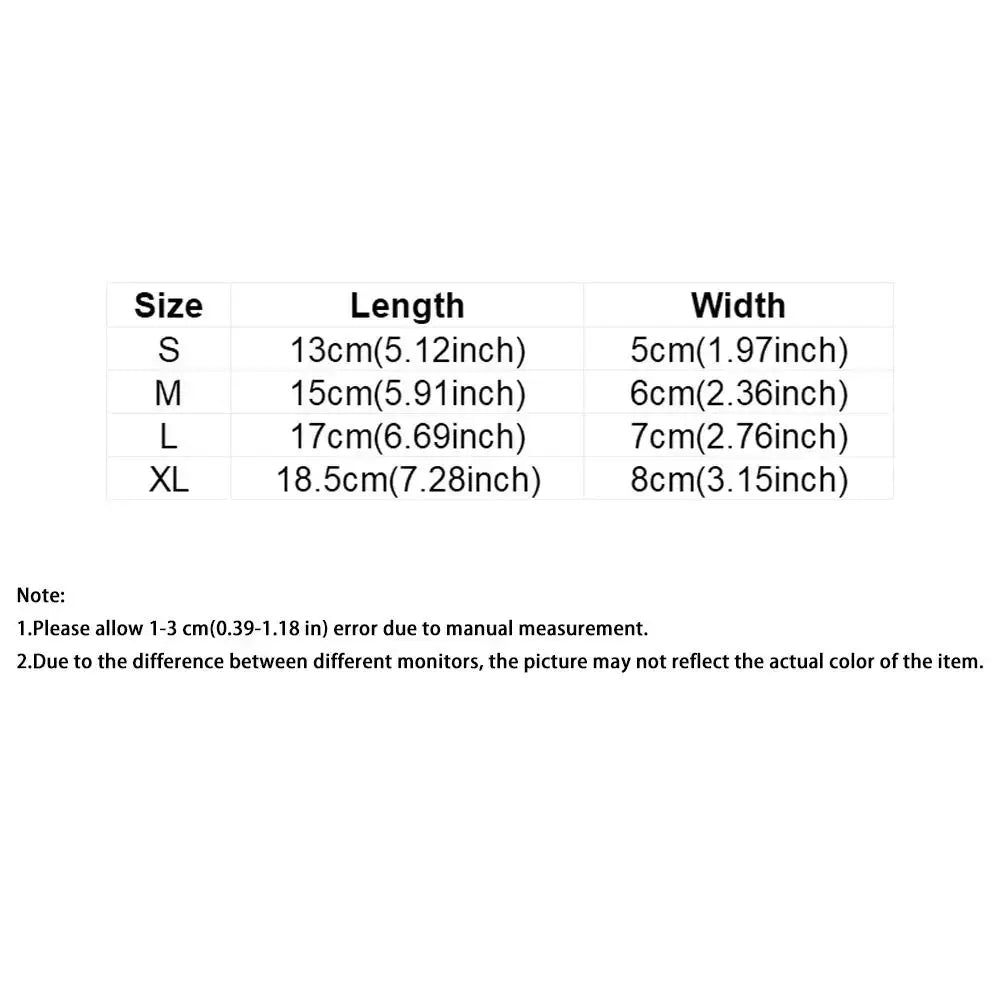 Size chart for adjustable waterproof dog boots including measurements for S, M, L, XL.
