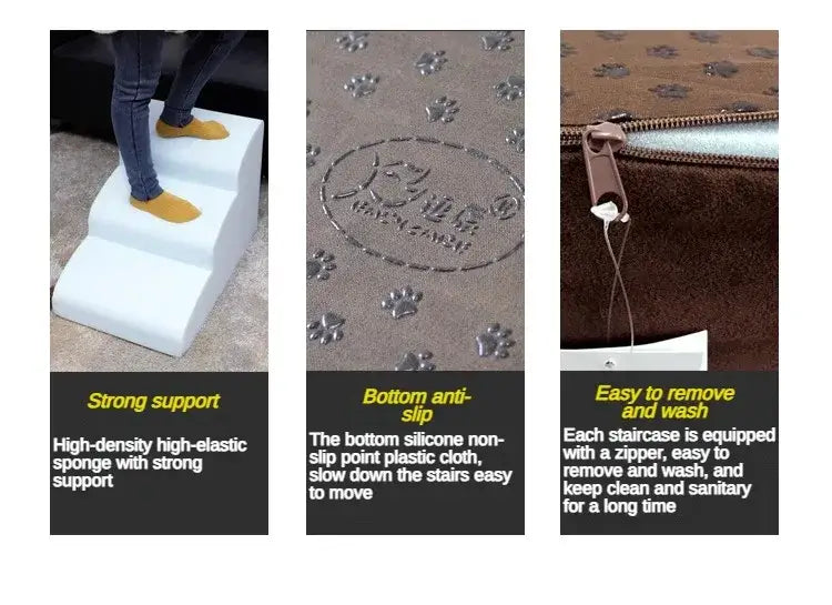 Dogs Stairs Bed Steps Protect Hip Bone Small Dog Anti-slip Ladder Dog Cat Disassembled Pet Products Supplies  Accessories