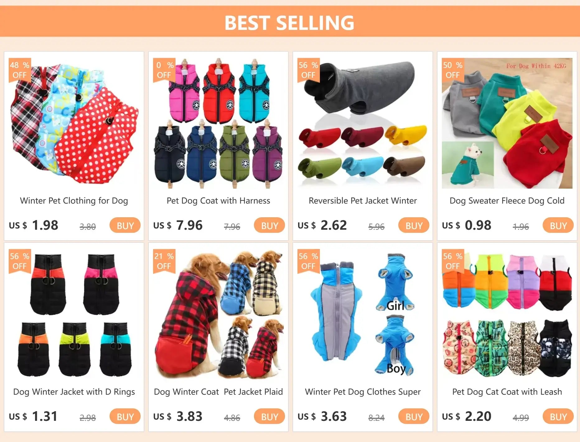 Best selling small dog winter jacket for winter pet clothes, warm coat for puppies, French bulldogs, and cats