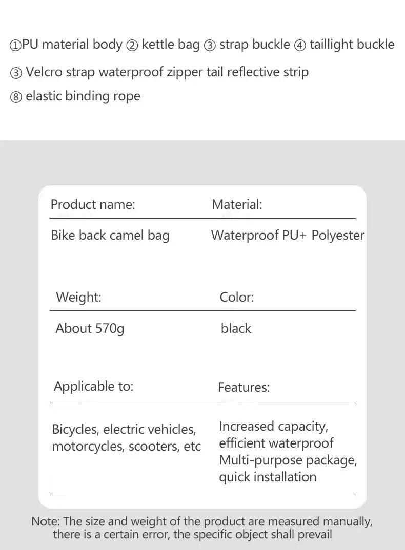 Bicycle Carrier Bag Large Capacity Bike Bags Foldable Rear Seat Bag Bike Rear Basket Waterproof Pannier Trunk Seat Saddle Bags details