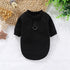 Black dog winter hoodie for small dogs, solid pet sweatshirt, warm pullover coat with D-ring detail