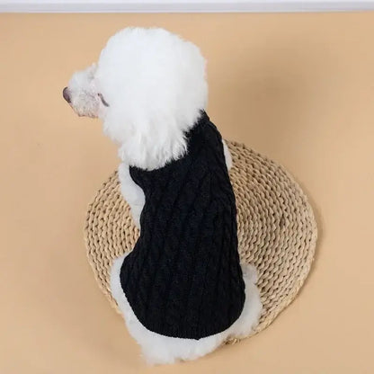 Dog Sweaters for Small Medium Dogs Cat Winter Warm Knitted Dog Sweater Pet Turtleneck Chihuahua Vest Soft Yorkie Coat Teddy Vest