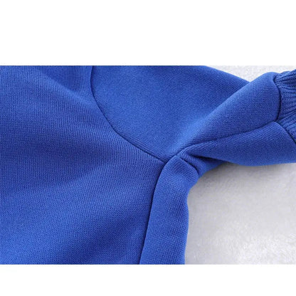 Blue dog winter hoodie made of soft polyester, warm pullover sweatshirt for small dogs and puppies in winter