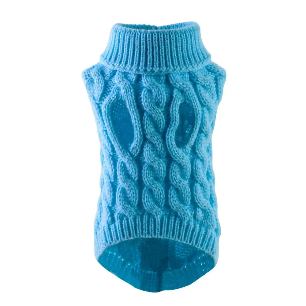 Warm Dog Sweaters for Small Dogs Turtleneck Knitted Winter Dog Clothes Pet Puppy Cat Sweater Vest Chihuahua French Bulldog Coat