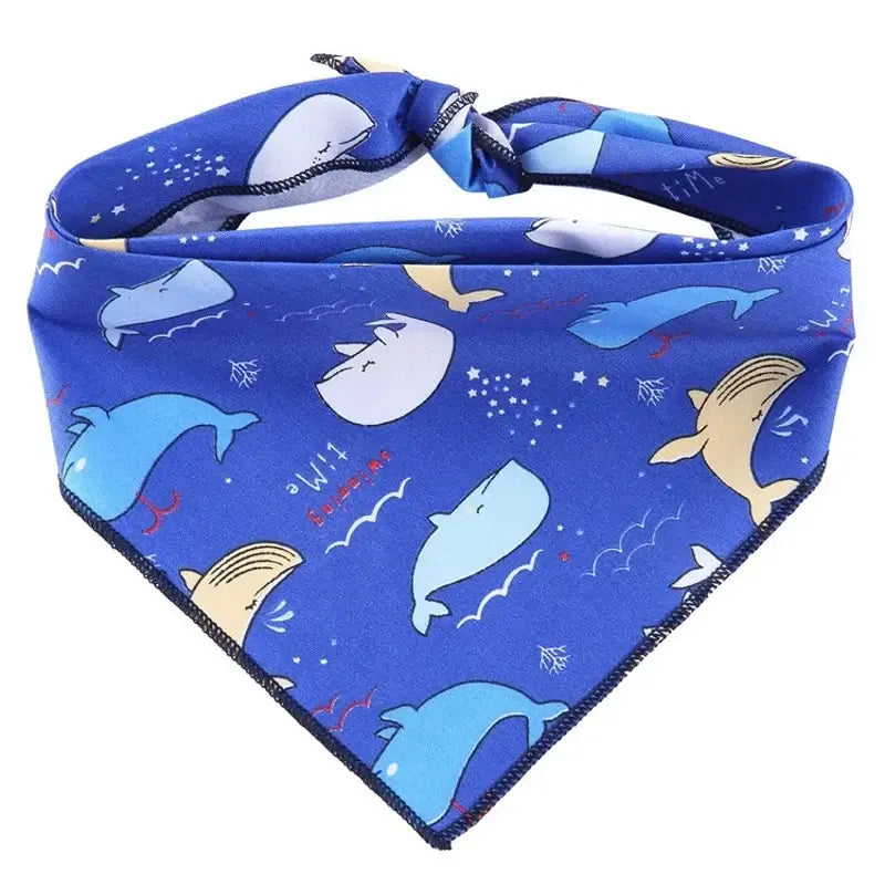 Fashion Dog Triangle Bandanas Animal Pattern Pet Triangle Scarf Adjustable Soft Bibs For Small Medium Large Dog Pet Accessories