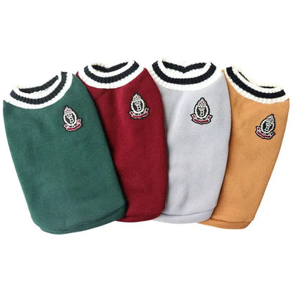 Cat Dog Sweater Pullover Winter Pet Clothes for Small Dogs Cat Vest Puppy Jacket Pet Cat Clothing Kitty Costume Ubranka Dla Psa