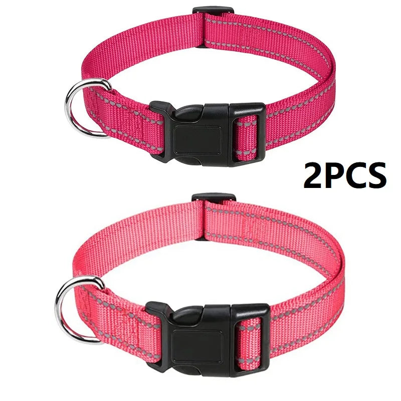 Choker Small Dog Collar Puppy Neck Collars for Dogs Big Decorative Dog Collar GXQ07 - Set of 2 Pink Collars