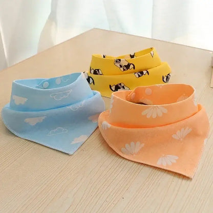 christmas dog bandana colorful soft cotton pet scarf for dogs and cats, cute durable bib accessory