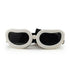 White dog sunglasses for small dogs with adjustable strap, UV wind dust protection pet glasses for small and medium dogs