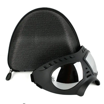 dog sunglasses with UV protection black windproof goggles for small medium large dogs with protective case