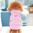 Pink cotton dog jacket with warm straps for medium-sized dogs, autumn-winter pet clothes