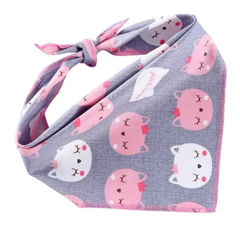 Fashion Dog Triangle Bandanas Animal Pattern Pet Triangle Scarf Adjustable Soft Bibs For Small Medium Large Dog Pet Accessories
