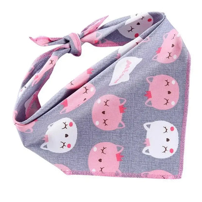 Fashion Dog Triangle Bandanas Animal Pattern Pet Triangle Scarf Adjustable Soft Bibs For Small Medium Large Dog Pet Accessories