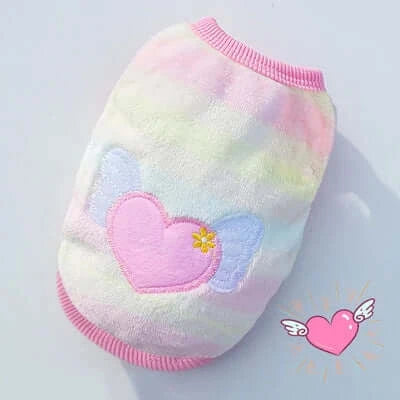 Cute Dog Clothes Winter Vest For Small Dogs Cats Warm Pets Sweater Soft Flannel Puppy Puffer Jacket Dog Accessories Supplies Xxs