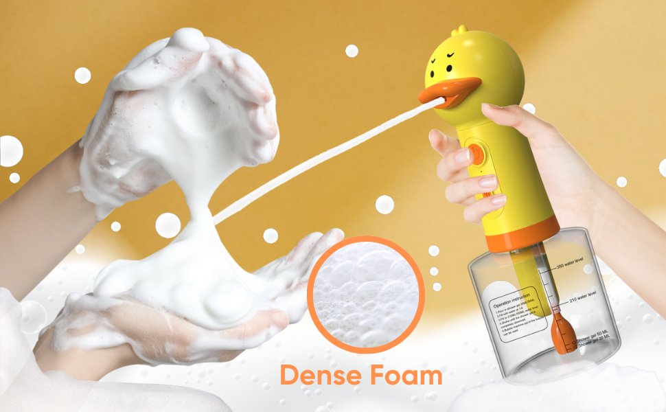 dog shampoo sprayer duck foaming soap dispenser with dense foam for pet bath and bathtub