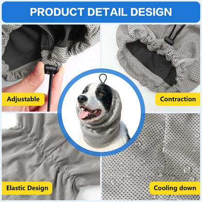 dog cooling bandana adjustable elastic cooling neck wrap for dogs, ideal for summer hiking, camping, and training