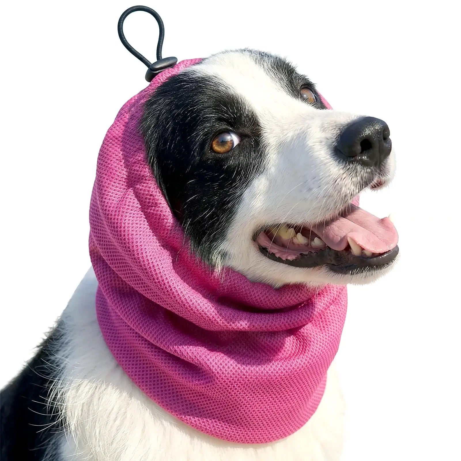Pink dog cooling bandana neck wrap for summer, breathable pet cooling collar for hiking, training, camping