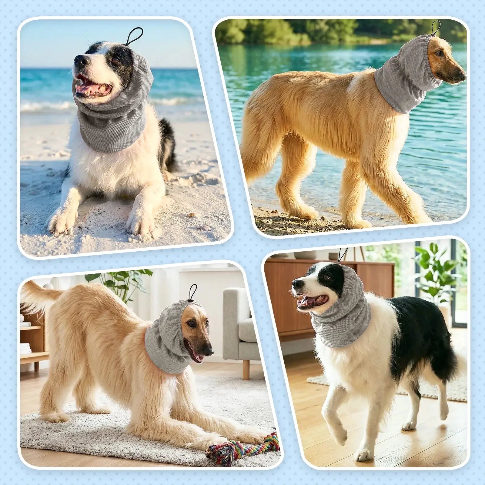 dog cooling bandana for summer pet cooling collar on beach, swimming, hiking, and indoor use