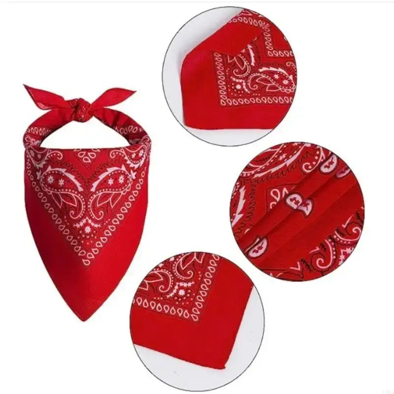 dog cowboy costume set red bandana pet western outfit for parties, festivals, and photo sessions