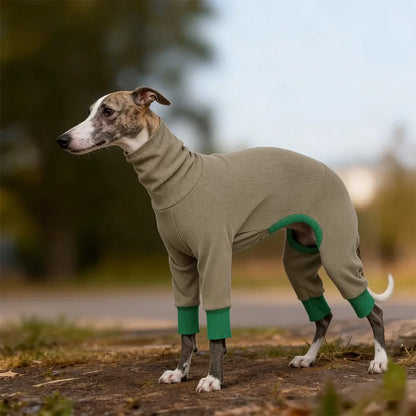 dog fleece jacket for greyhounds, warm four-legged fleece dog jacket with snug fit and comfortable coverage