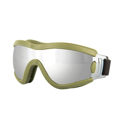 Dog sunglasses style P adjustable strap windproof UV resistant anti-fog waterproof pet goggles with green frame