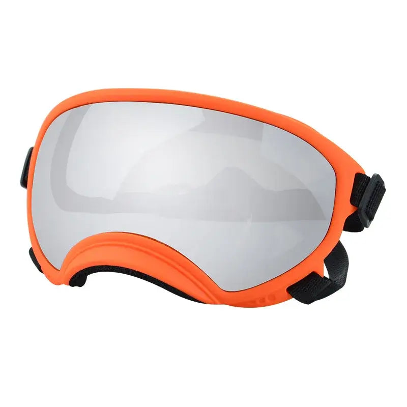 dog sunglasses with UV protection orange dog ski goggles with adjustable strap and polycarbonate lenses for travel