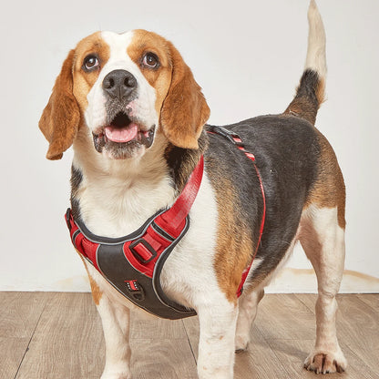 Dog Harness No Pull Outdoor Travel Dog Safety Vest Training Walking Adjustable Reflective Pet Harness for Medium Large Dogs