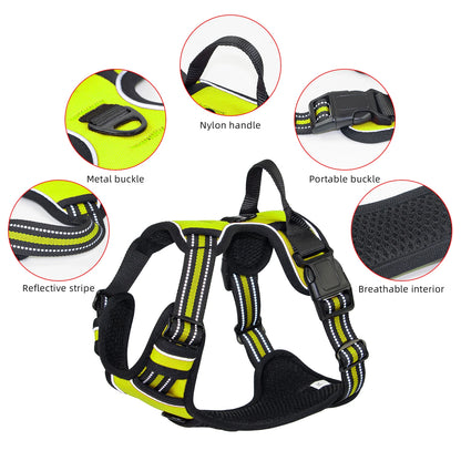 Dog Harness with Handle for Large &amp; Medium Dogs, Breathable Padding Safety Pet Vest Outdoor dog walking harness features.