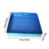 Dog kiddie folding pool in blue with dimensions 50cm x 50cm x 10cm for effortless transport and storage.