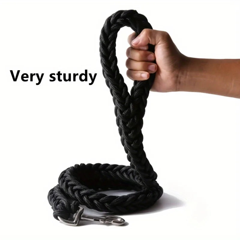 Dog leash for effective training and comfortable walking, strong and durable braid, suitable for large dogs, dog training leash.