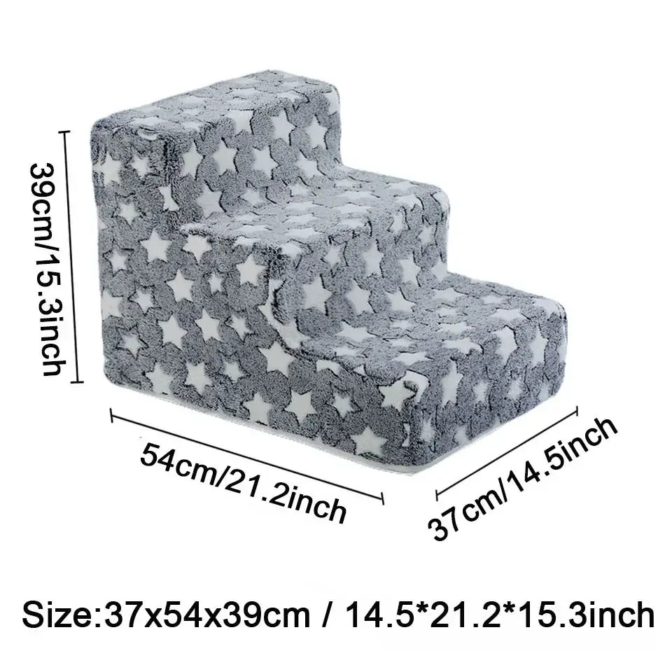 Stairs for Dog Pet Ramp Stairs Cat Dog Ladder 3 4 Step Stairs for Dogs Puppy Ramp Detachable Sponge Pet Ladder Accessories