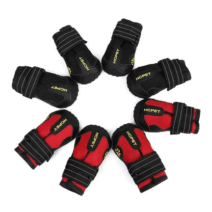 waterproof dog boots set of 4 breathable anti-slip reflective pet shoes for medium and large dogs