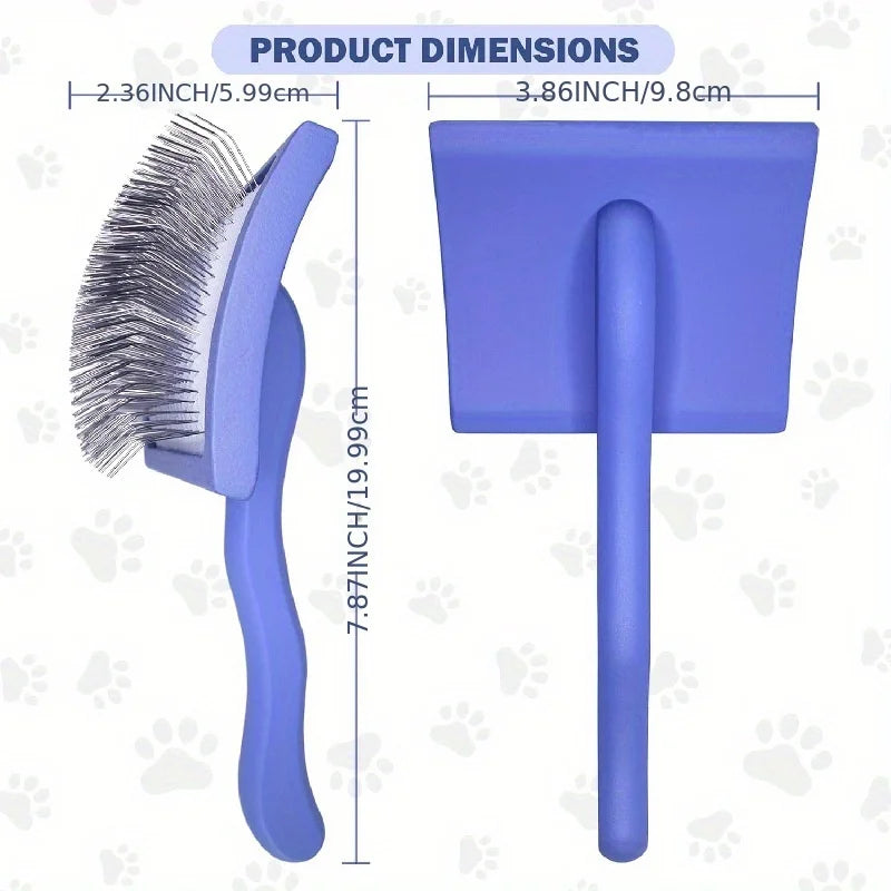 Dog Slicker Brush for Grooming Doodle Hair, Extra Long Pin Poodle Brush for Shedding - Product Dimensions